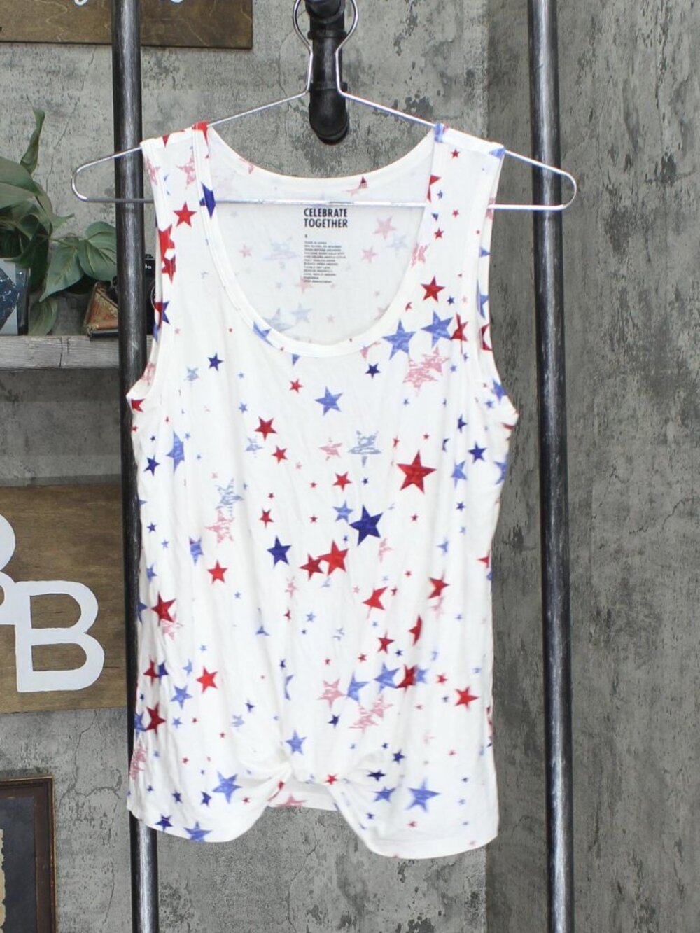 Unlisted White Celebrate Together Women S Knot Front Tank S Sz S